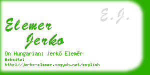 elemer jerko business card